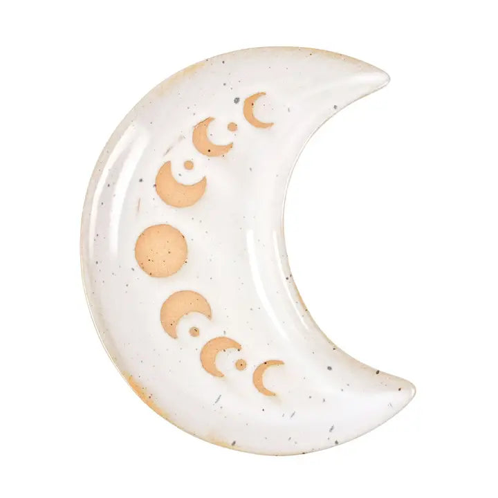 12cm Moon Phase Crescent Ceramic Trinket Tray - Click Flowers UK | Fresh Flower Bouquet Delivery in Spalding, Lincolnshire