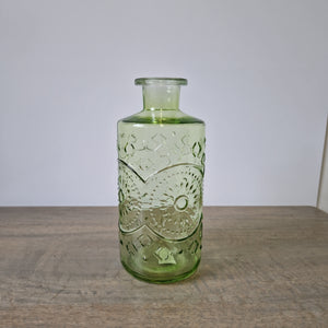 Light green patterned vase