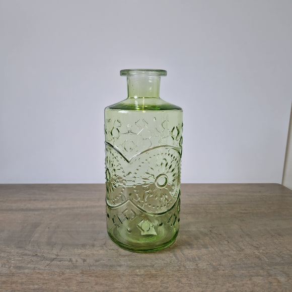 Light green patterned vase