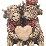 Double Hughie Highland Cow Holding Heart - Click Flowers UK | Fresh Flower Bouquet Delivery in Spalding, Lincolnshire