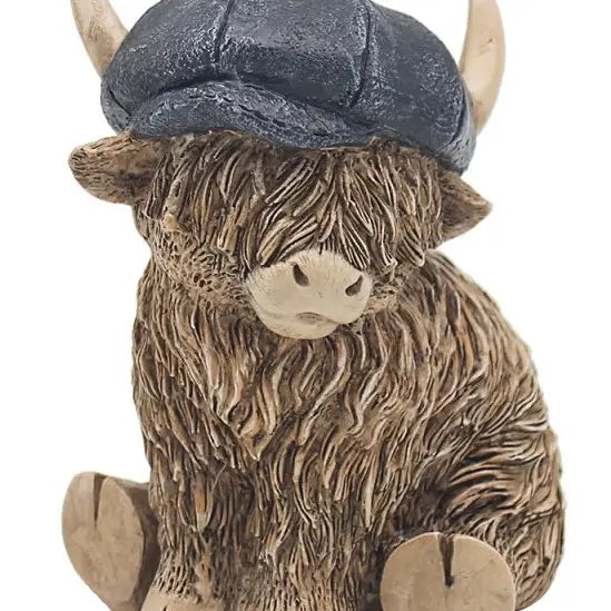 Highland Cow with Flat Cap - Click Flowers UK | Fresh Flower Bouquet Delivery in Spalding, Lincolnshire