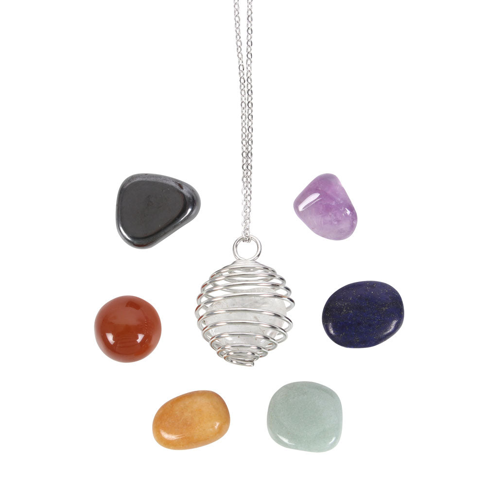 Chakra Gemstone Crystal Healing Necklace Kit - Click Flowers UK | Fresh Flower Bouquet Delivery in Spalding, Lincolnshire