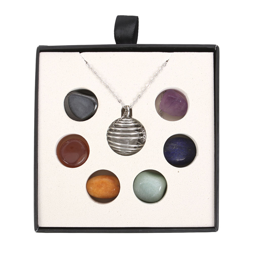 Chakra Gemstone Crystal Healing Necklace Kit - Click Flowers UK | Fresh Flower Bouquet Delivery in Spalding, Lincolnshire