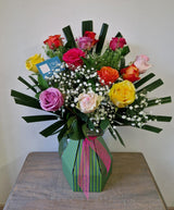 Luxury Romantic Large Head Mixed Rose Bouquet - Click Flowers UK | Fresh Flower Bouquet Delivery in Spalding, Lincolnshire