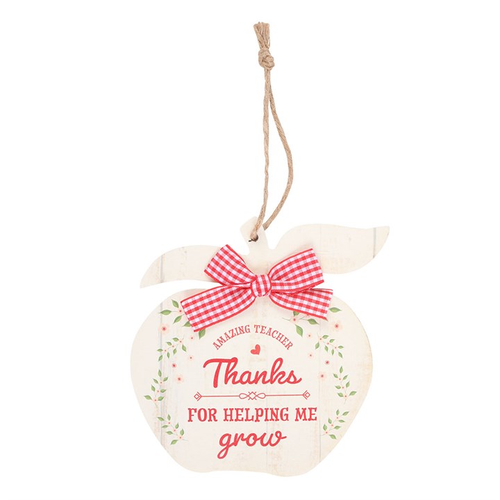 Thanks For Helping Me Grow Apple Hanging Decoration - Click Flowers UK | Fresh Flower Bouquet Delivery in Spalding, Lincolnshire
