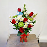 6 Luxury Red Rose Selection Bouquet - Click Flowers UK | Fresh Flower Bouquet Delivery in Spalding, Lincolnshire