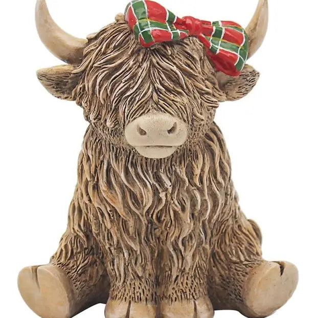 Highland Cow Tartan Bow - Click Flowers UK | Fresh Flower Bouquet Delivery in Spalding, Lincolnshire