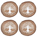 Tree of Life Wood Slice Coaster Set - Click Flowers UK | Fresh Flower Bouquet Delivery in Spalding, Lincolnshire