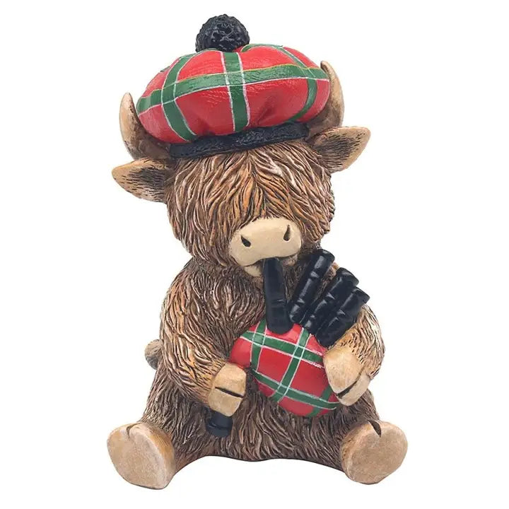 Highland Cow with Bagpipe - Click Flowers UK | Fresh Flower Bouquet Delivery in Spalding, Lincolnshire