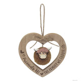 Hanging Highland Cow Wooden Plaque "Friends are the familty we choose" - Click Flowers UK | Fresh Flower Bouquet Delivery in Spalding, Lincolnshire