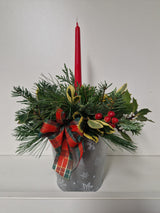 Christmas table arrangement with candle - Click Flowers UK | Fresh Flower Bouquet Delivery in Spalding, Lincolnshire
