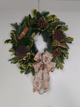Fresh spruce and holly door wreath - Click Flowers UK | Fresh Flower Bouquet Delivery in Spalding, Lincolnshire
