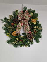 Fresh spruce and holly door wreath - Click Flowers UK | Fresh Flower Bouquet Delivery in Spalding, Lincolnshire