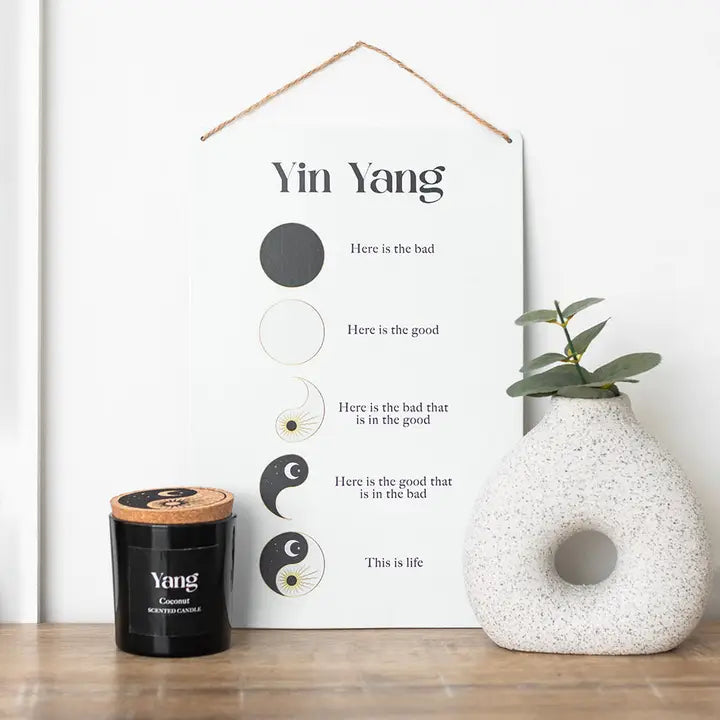 30cm Yin Yang Hanging Metal Sign - Click Flowers UK | Fresh Flower Bouquet Delivery in Spalding, Lincolnshire