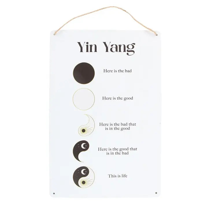 30cm Yin Yang Hanging Metal Sign - Click Flowers UK | Fresh Flower Bouquet Delivery in Spalding, Lincolnshire