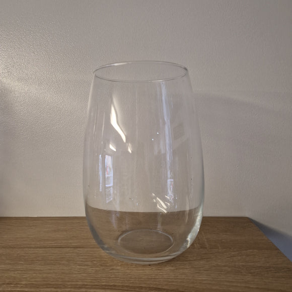 Clear Oval Glass Vase