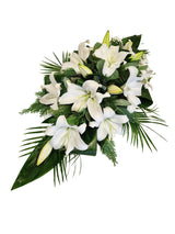 Lily Casket Spray - Click Flowers UK | Fresh Flower Bouquet Delivery in Spalding, Lincolnshire