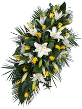 Lily & Rose Casket Spray - Click Flowers UK | Fresh Flower Bouquet Delivery in Spalding, Lincolnshire